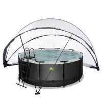 Каркасний басейн EXIT 360x122 см, із накриттям "Чорна шкіра"